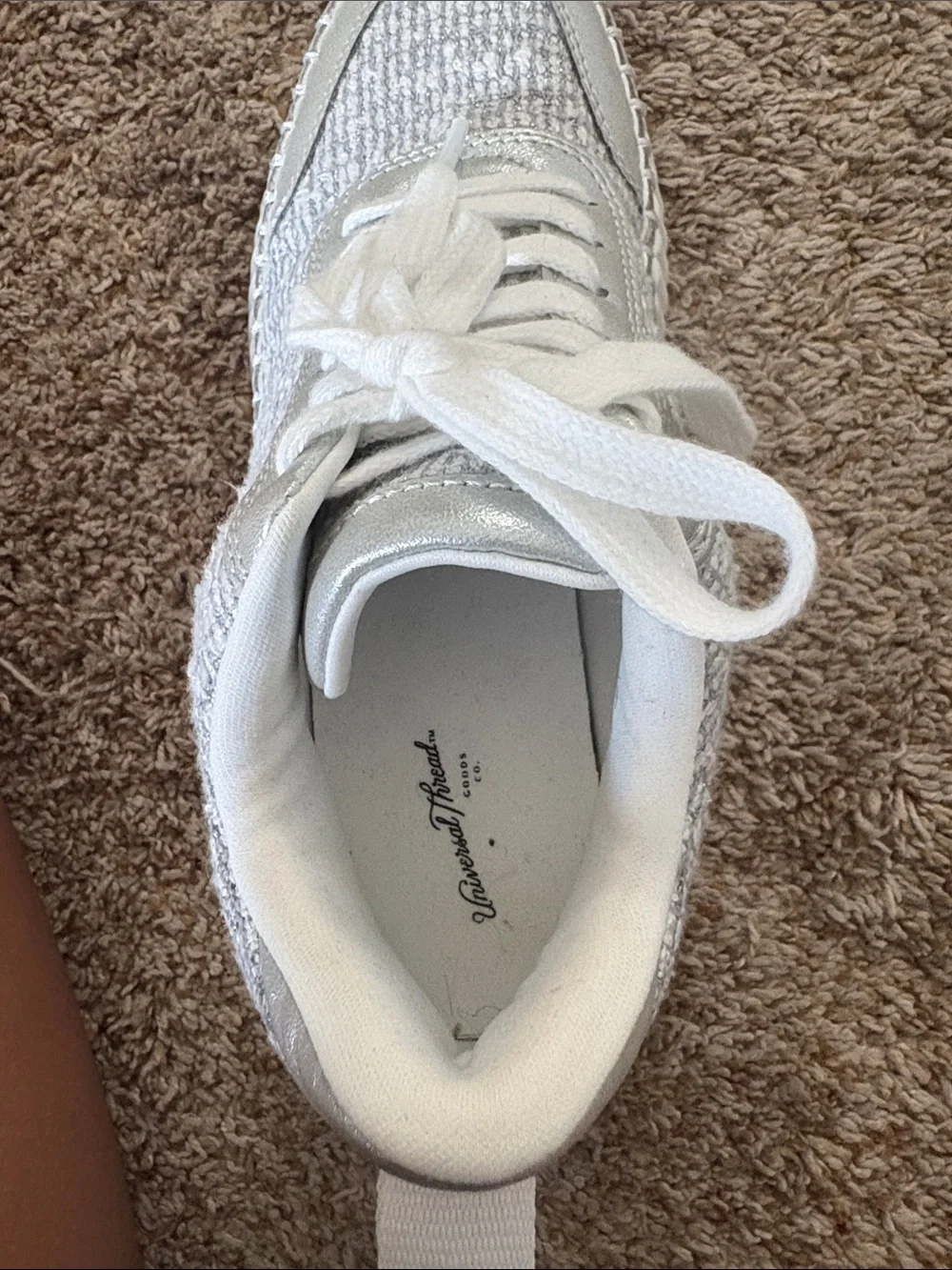 Universal Thread Gray and White Platform Sneakers